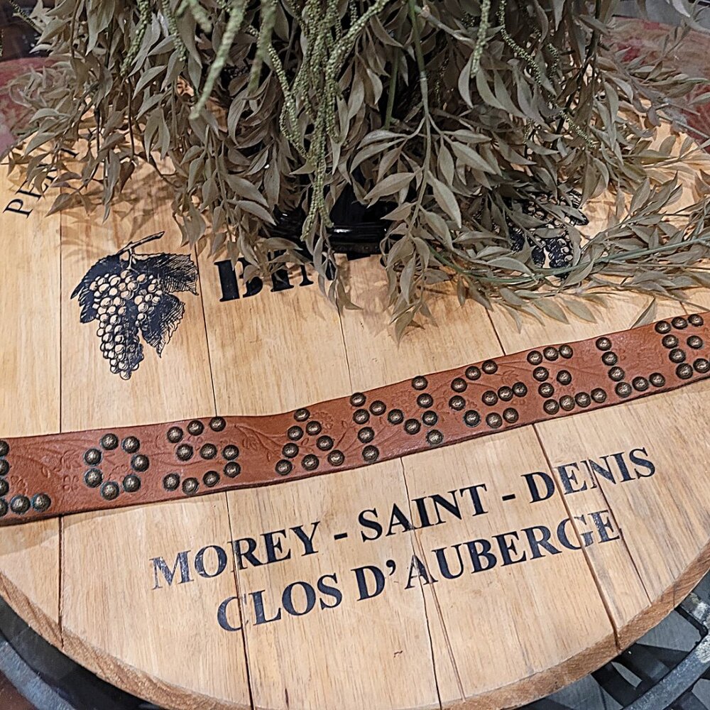 Vintage True Religion Leather Studded LOS ANGELES Belt Size 38